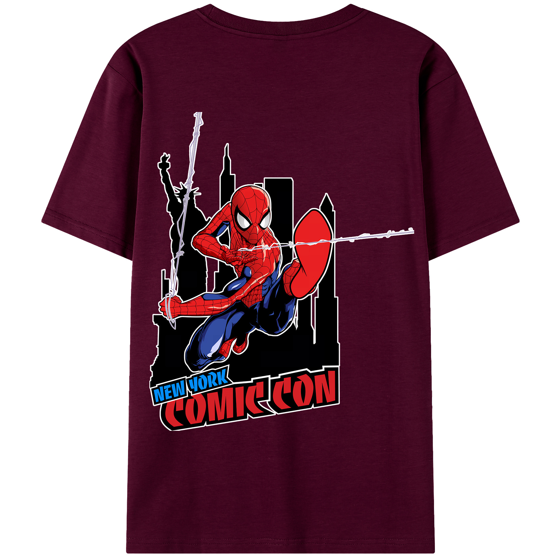 （画像用） Spider Man スパイダーマン レディース半袖Tシャツ(バックプリント)